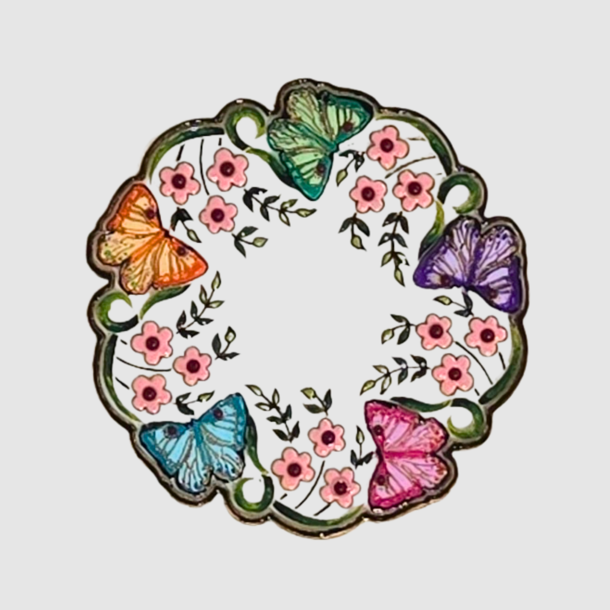 Butterfly Crystal Plate Coaster