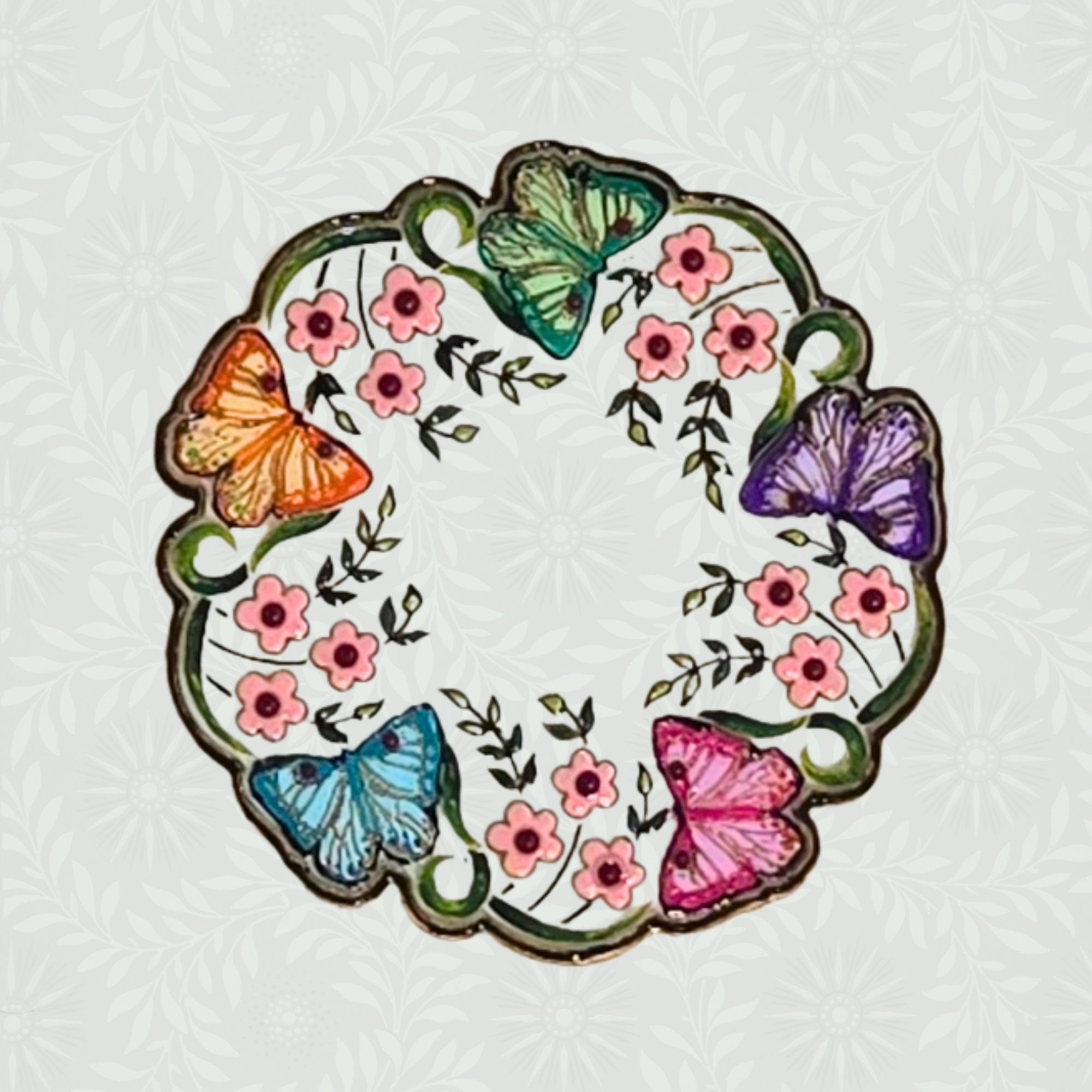 Butterfly Crystal Plate Coaster