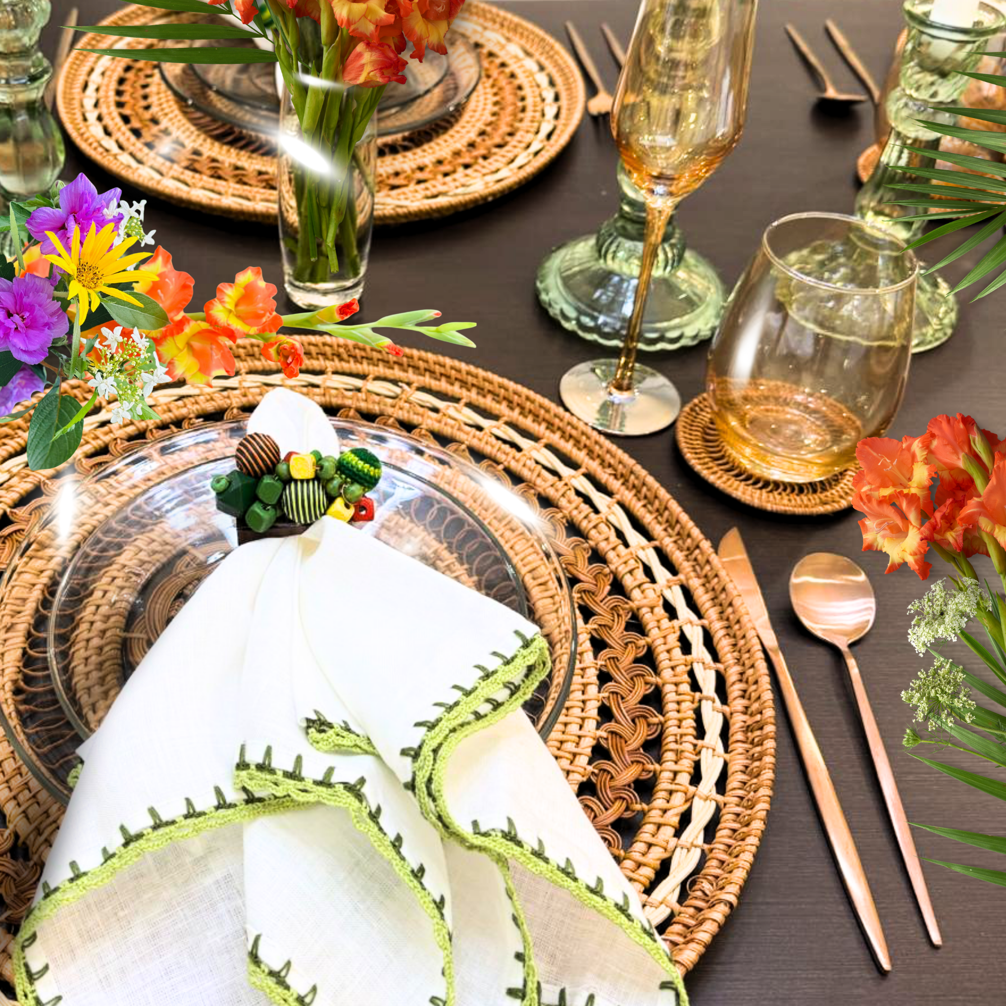 Rattan Twist Plate Coaster