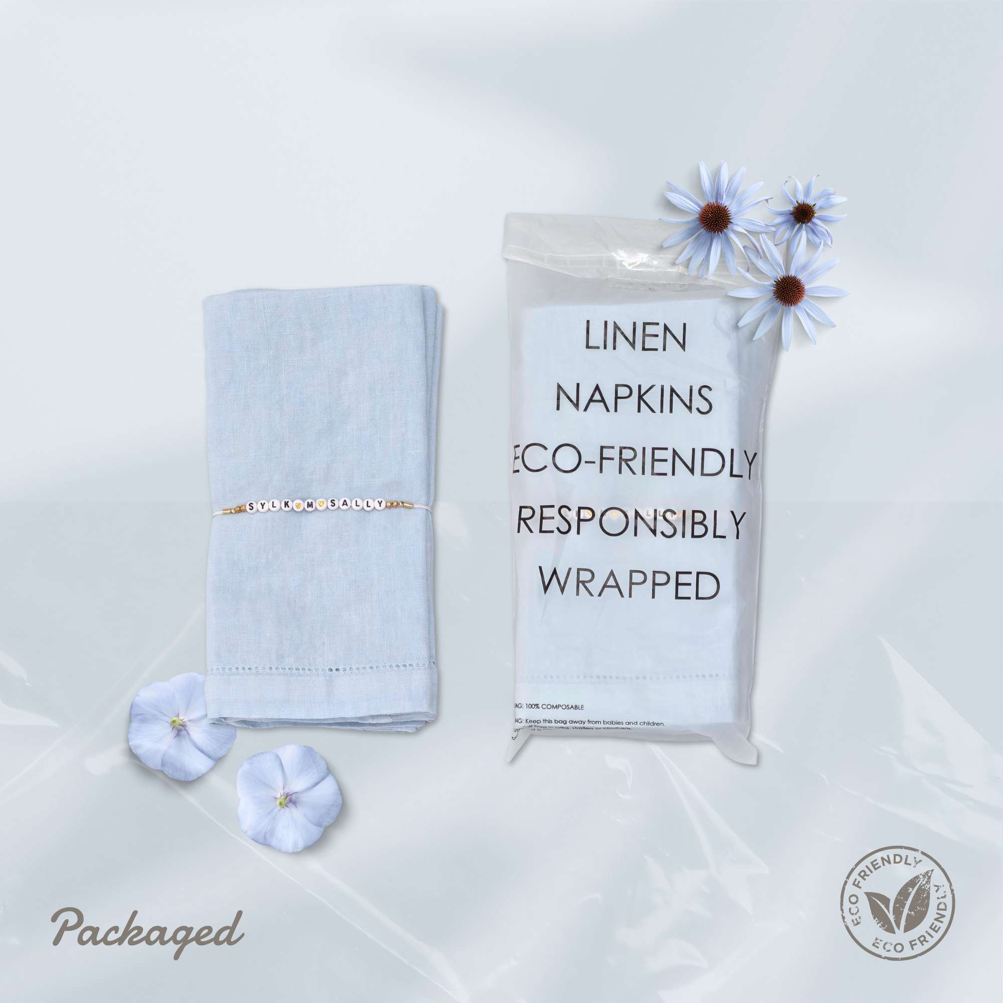 Pagoda Stitch Linen Napkin