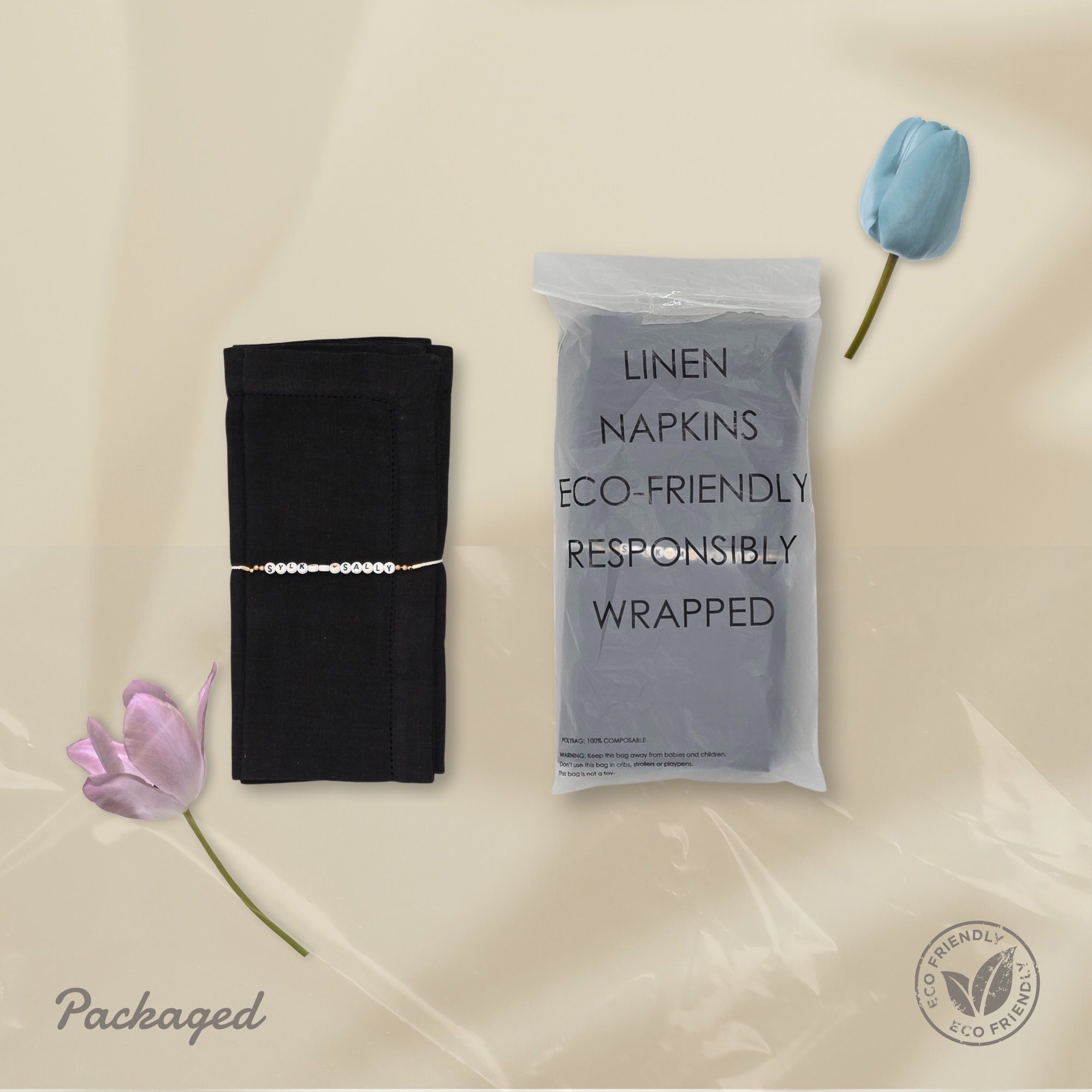 Pagoda Stitch Linen Napkin