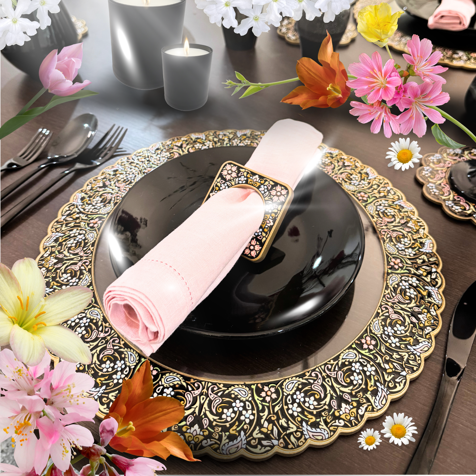 Fleur-de-crystal Plate Charger