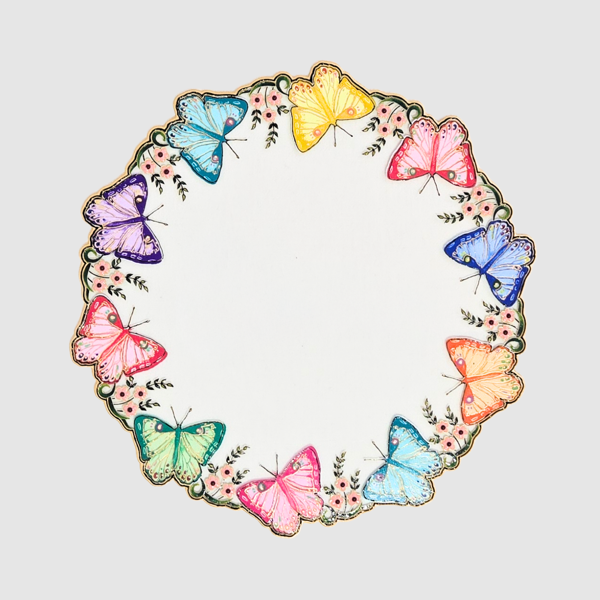 Butterfly Crystal Plate Charger
