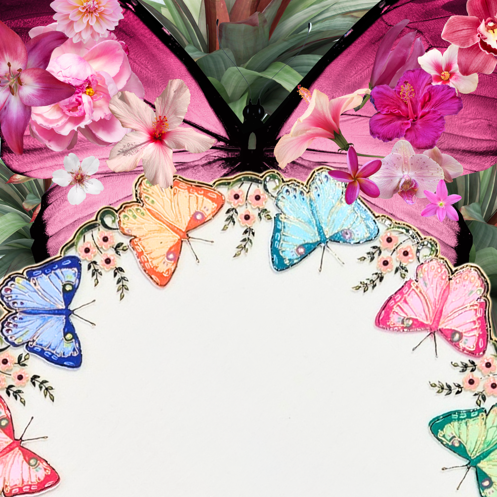 Butterfly Crystal Plate Charger