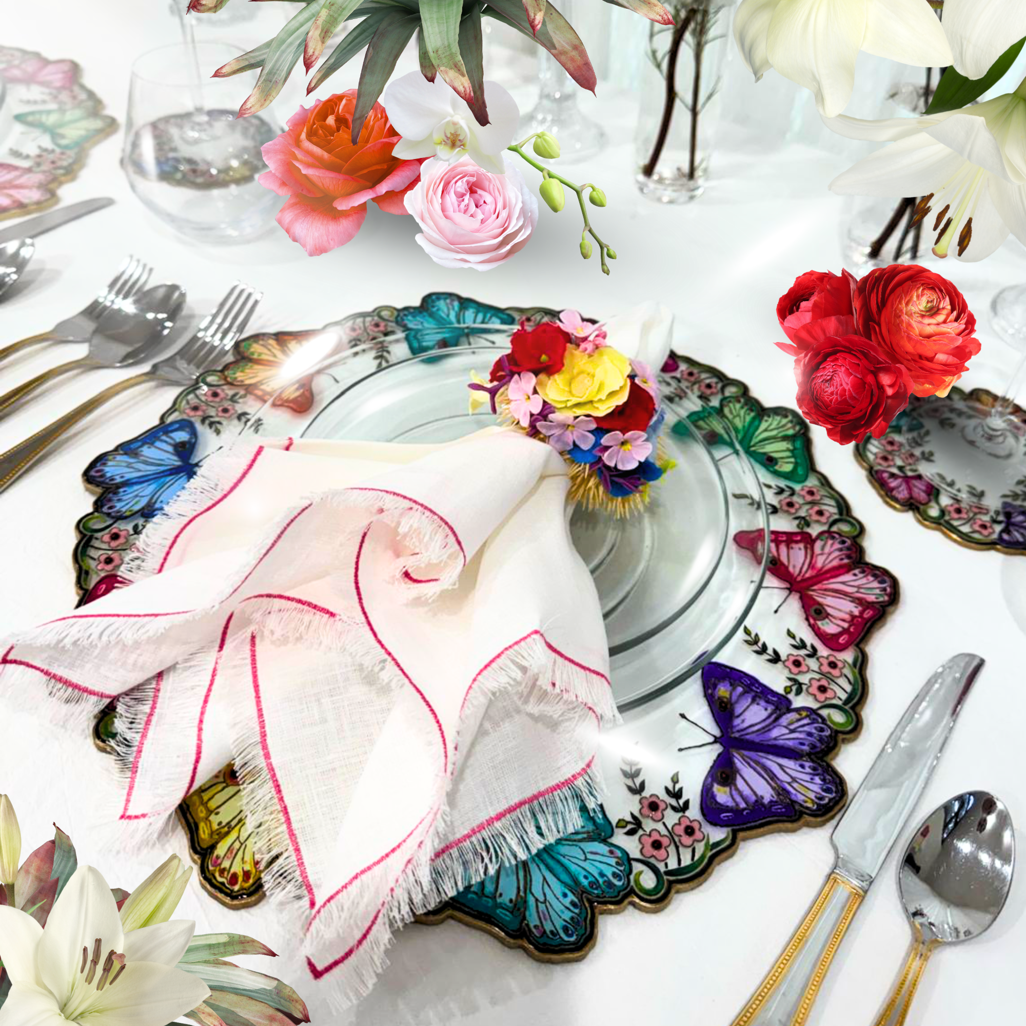 Butterfly Crystal Plate Charger