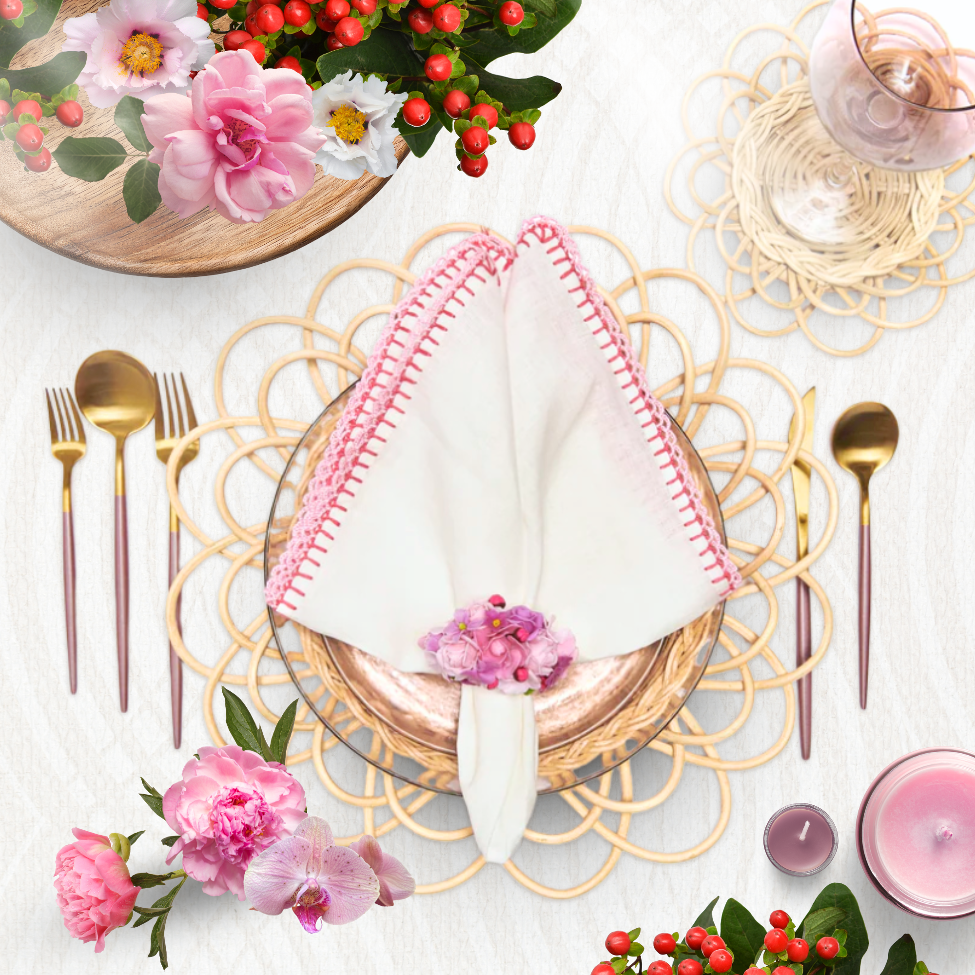 FlowerFusion Napkin Rings