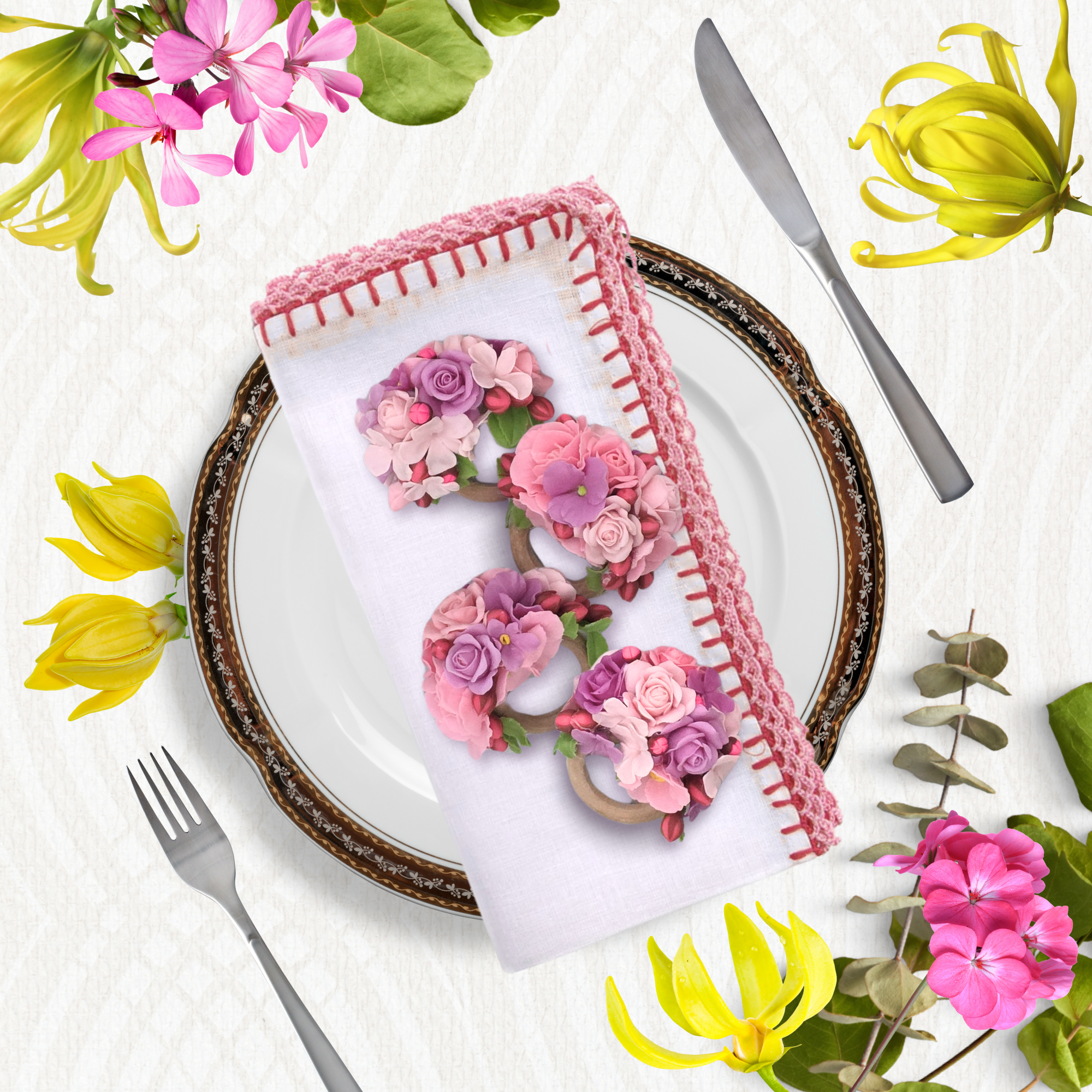 FlowerFusion Napkin Rings