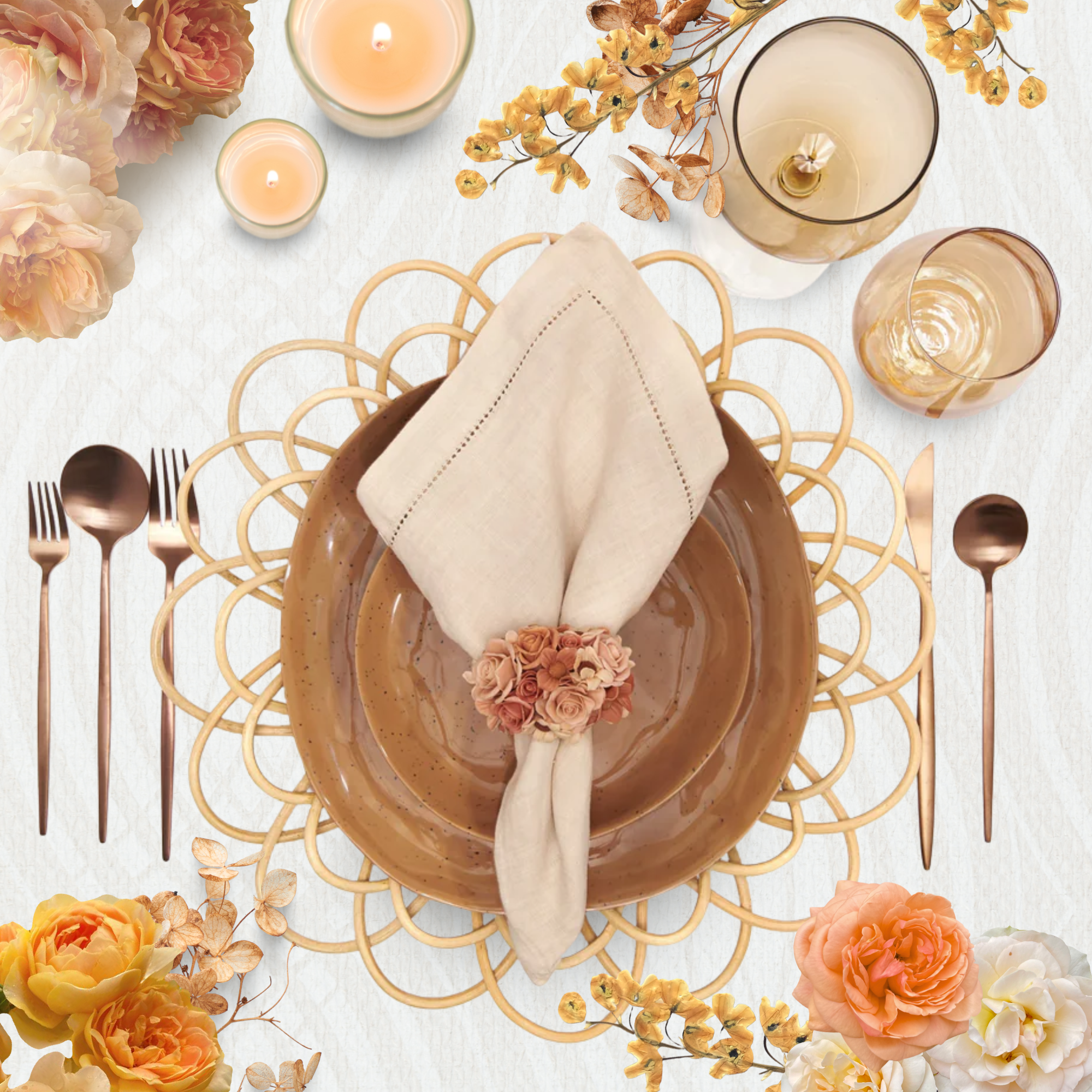 FlowerFusion Napkin Rings