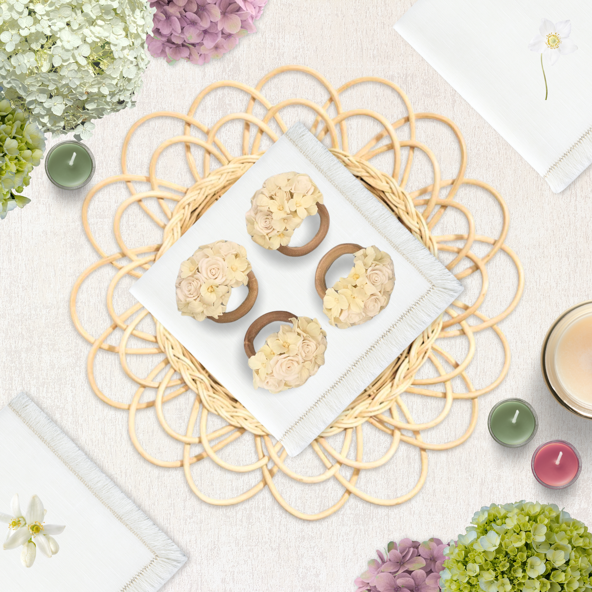 FlowerFusion Napkin Rings