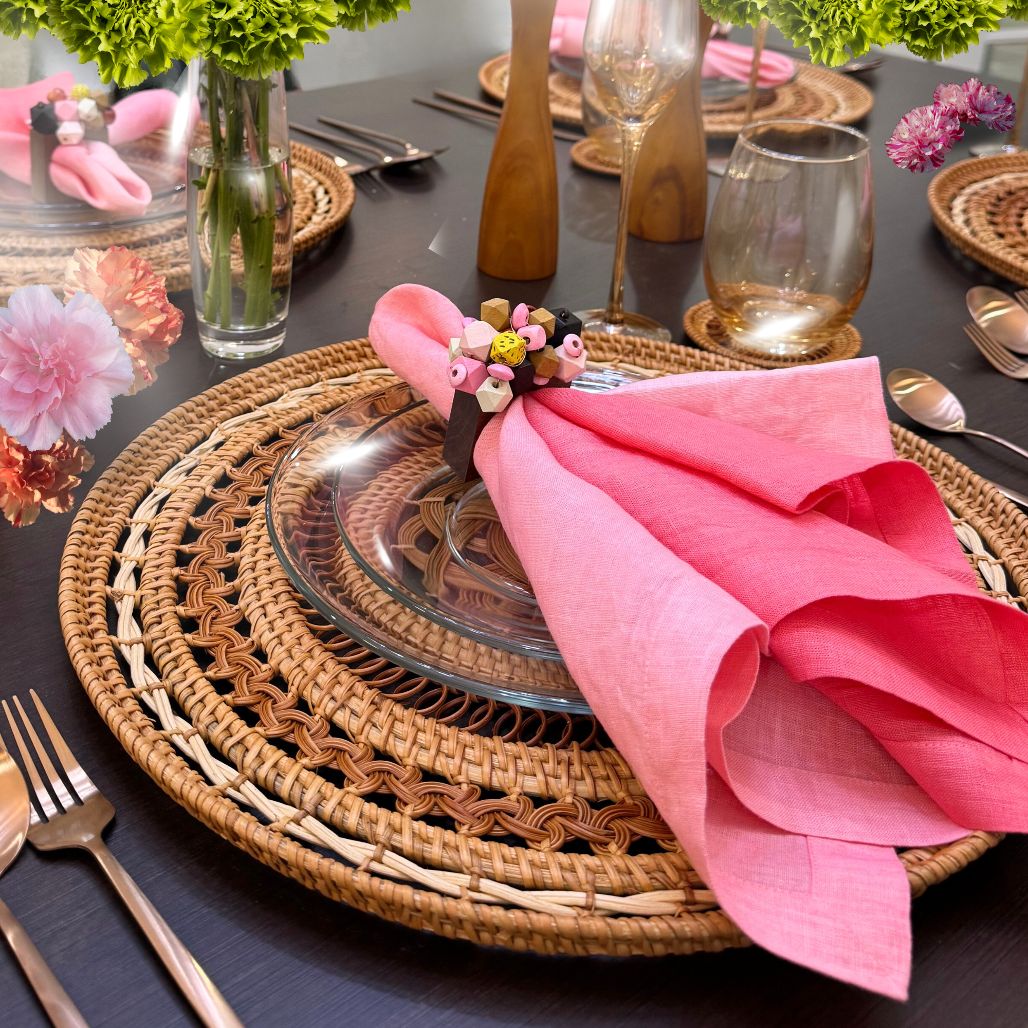 Timber Beads Napkin Rings