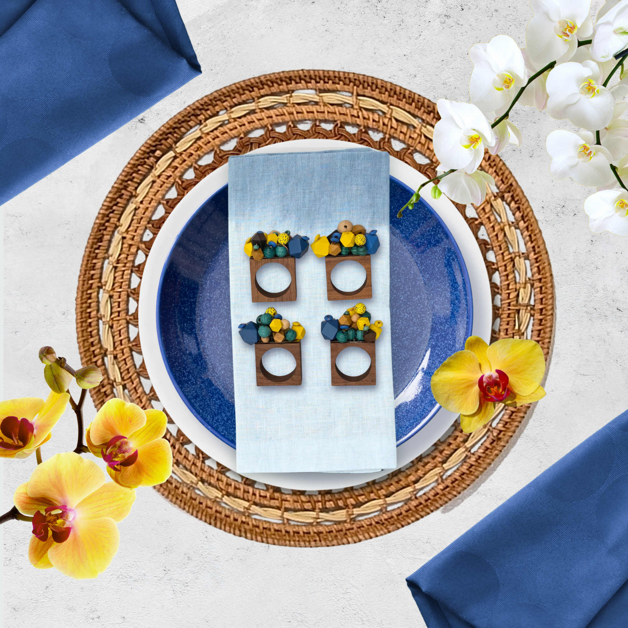 Timber Beads Napkin Rings