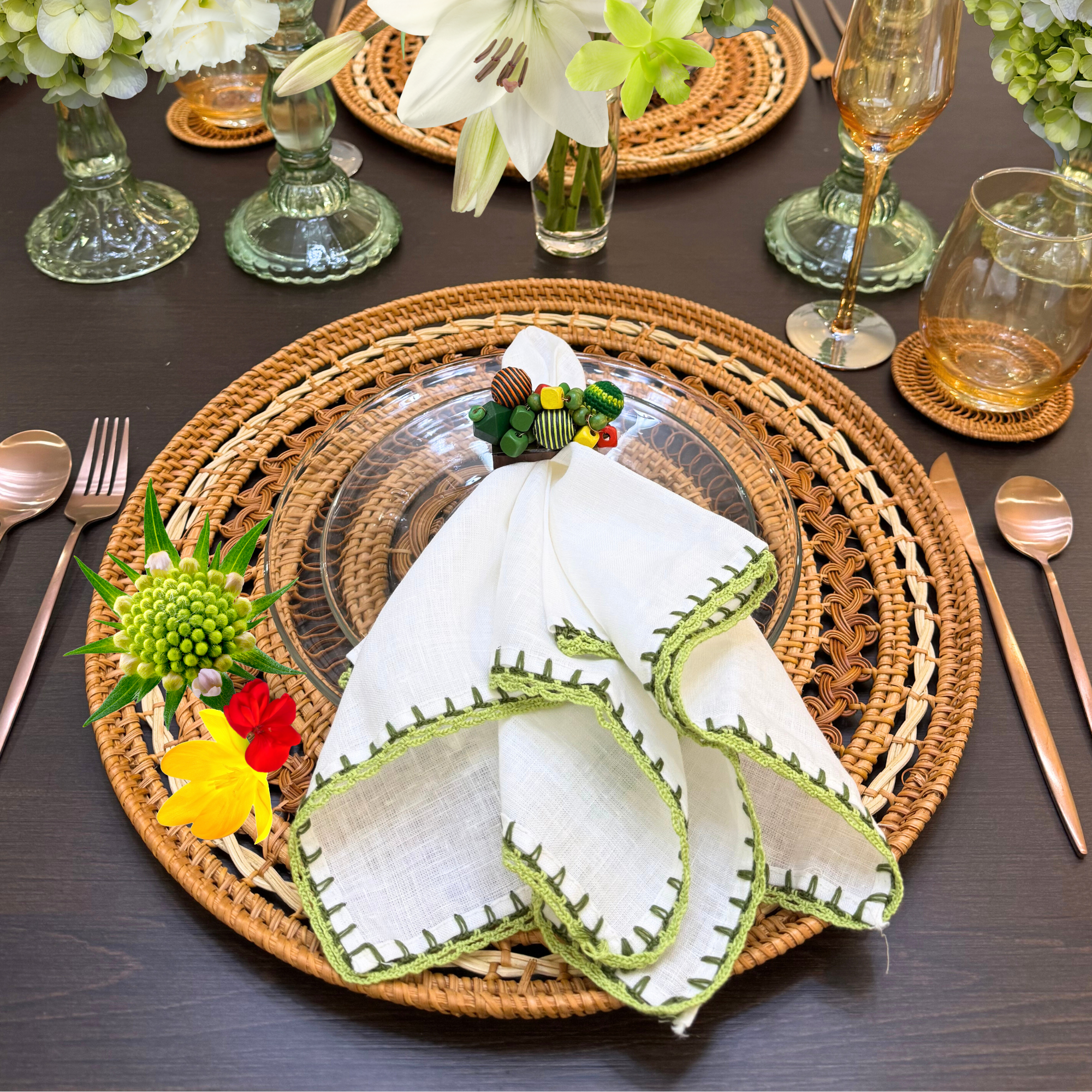 Timber Beads Napkin Rings