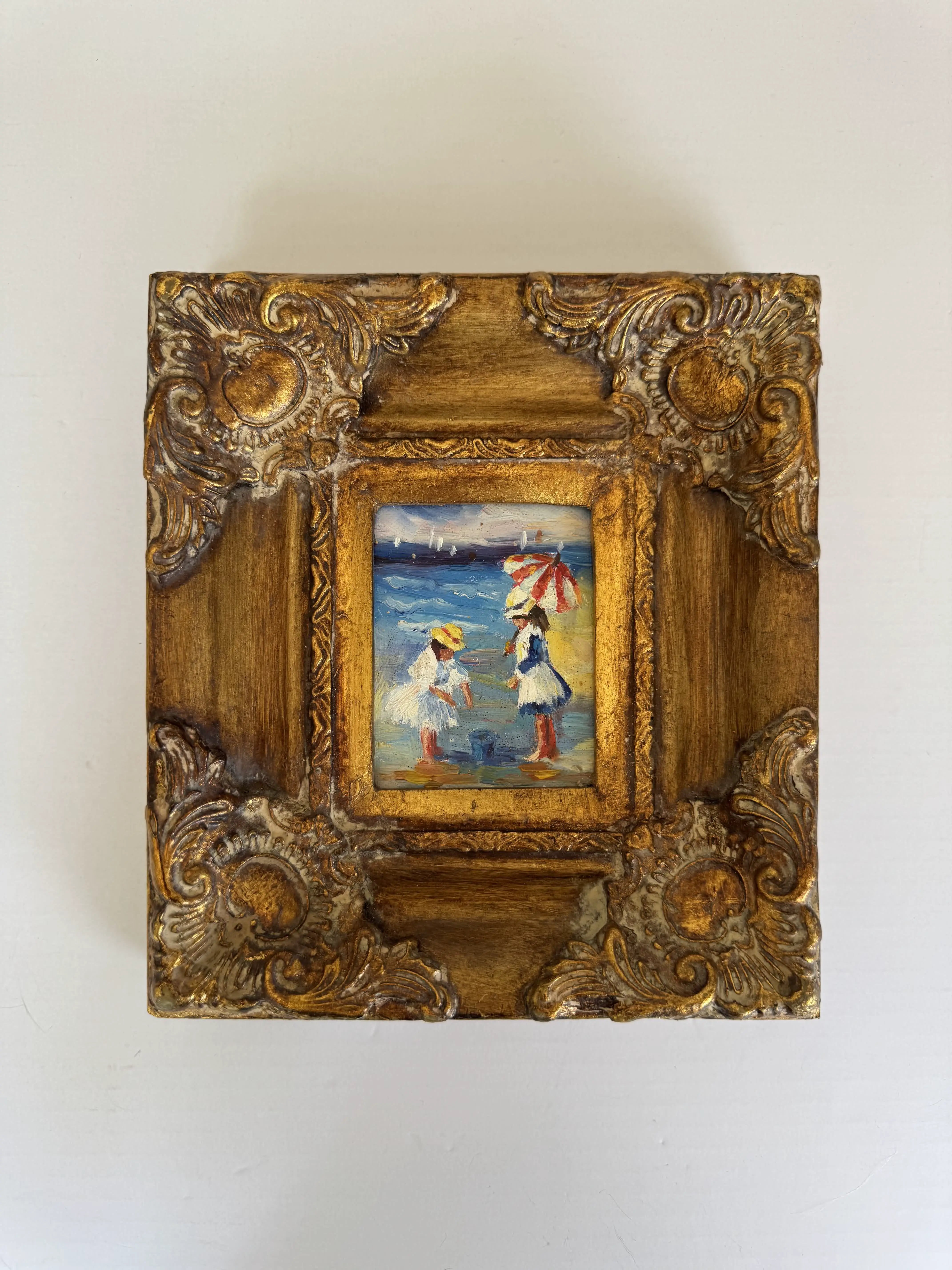 Oil Painting - Children Playing At The Seaside
