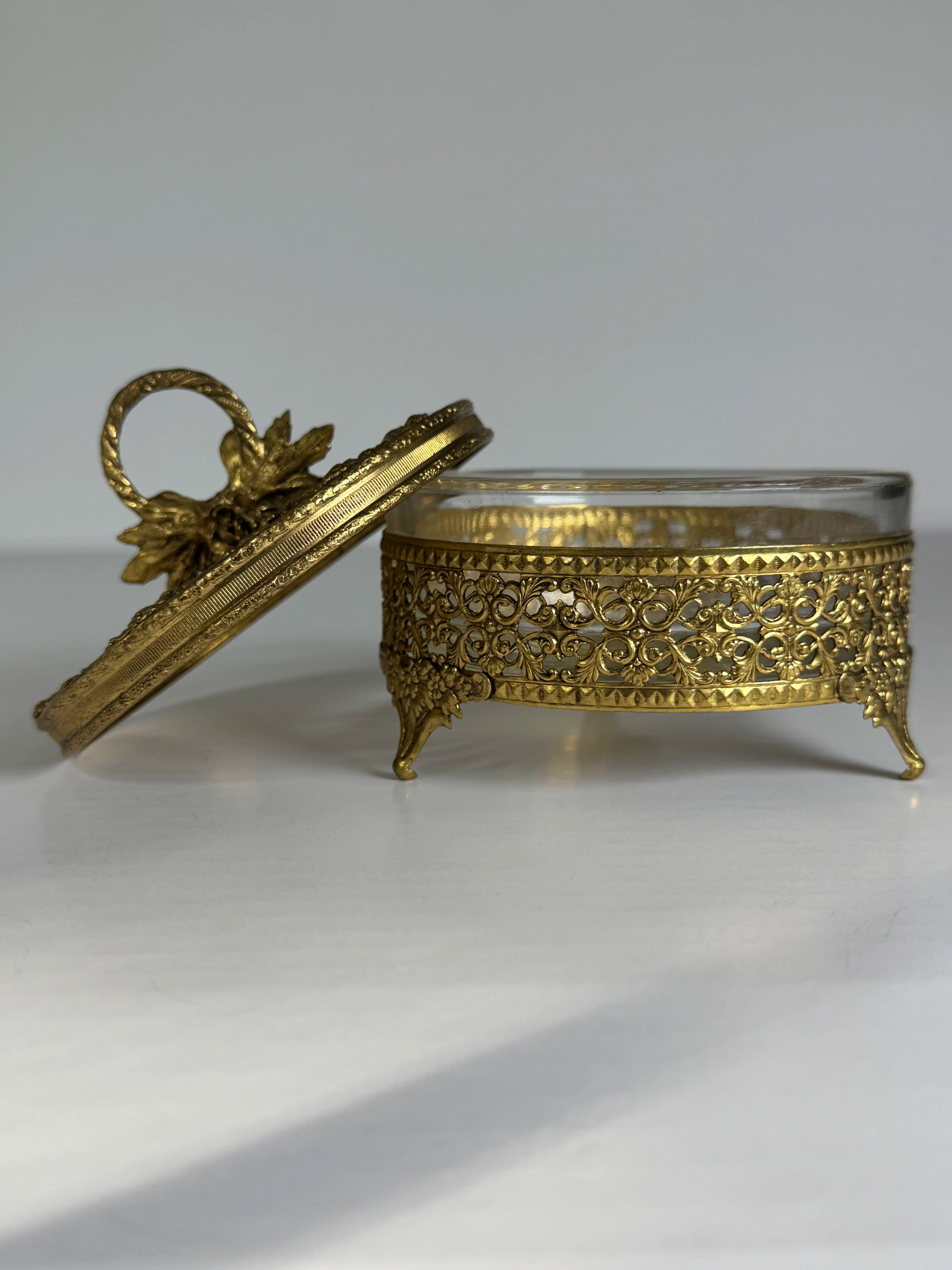Ormolu and Glass Jewelry Box