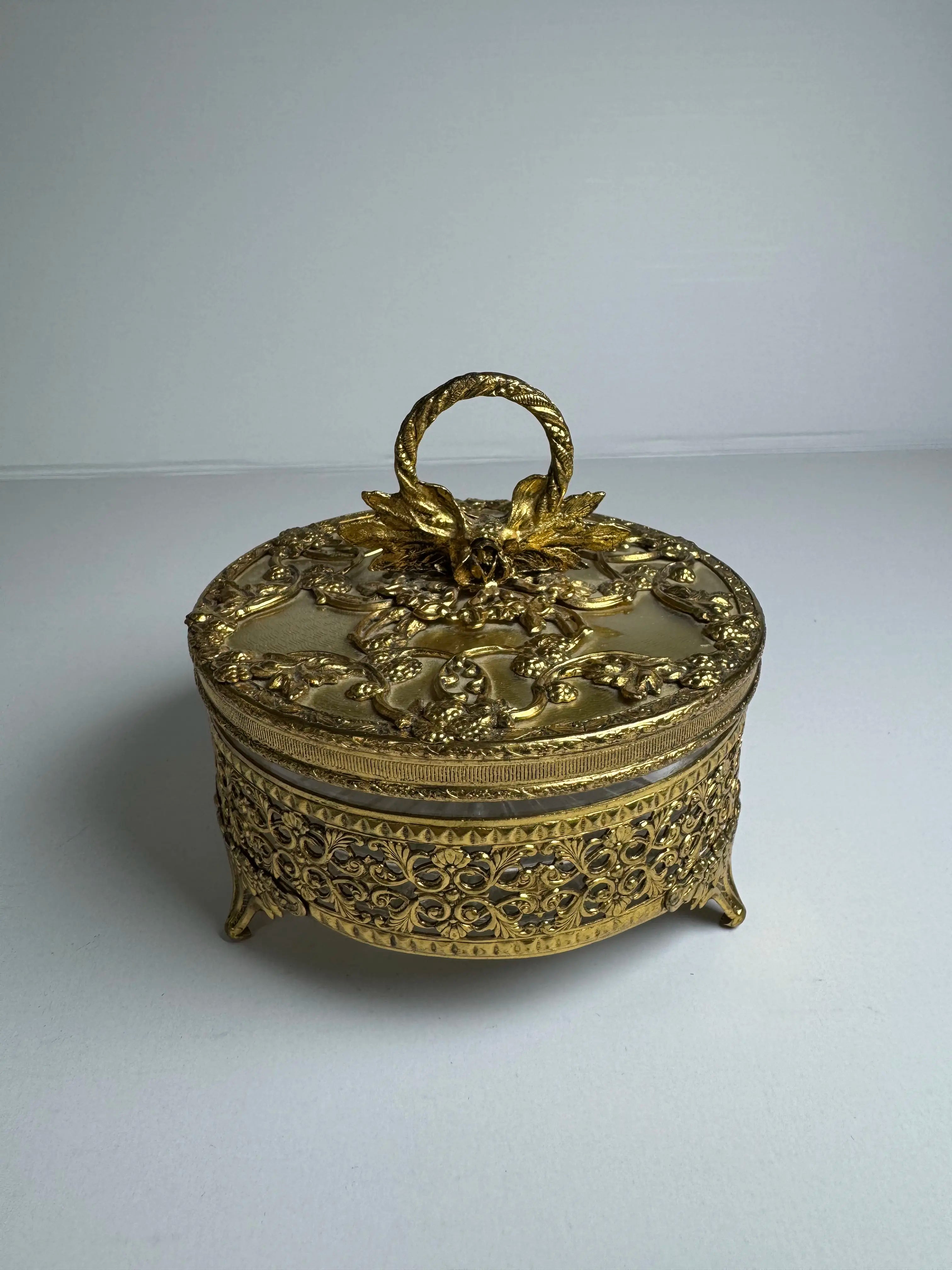 Ormolu and Glass Jewelry Box