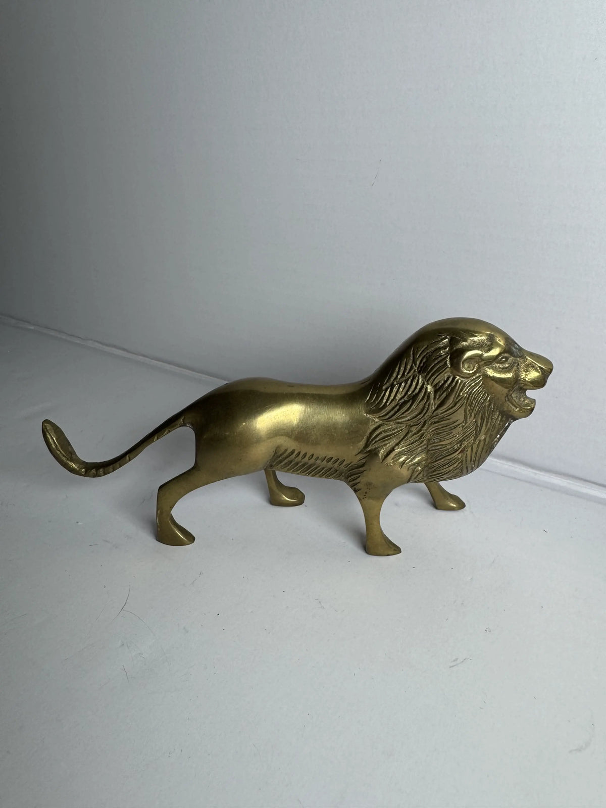 Brass Lion Figurine