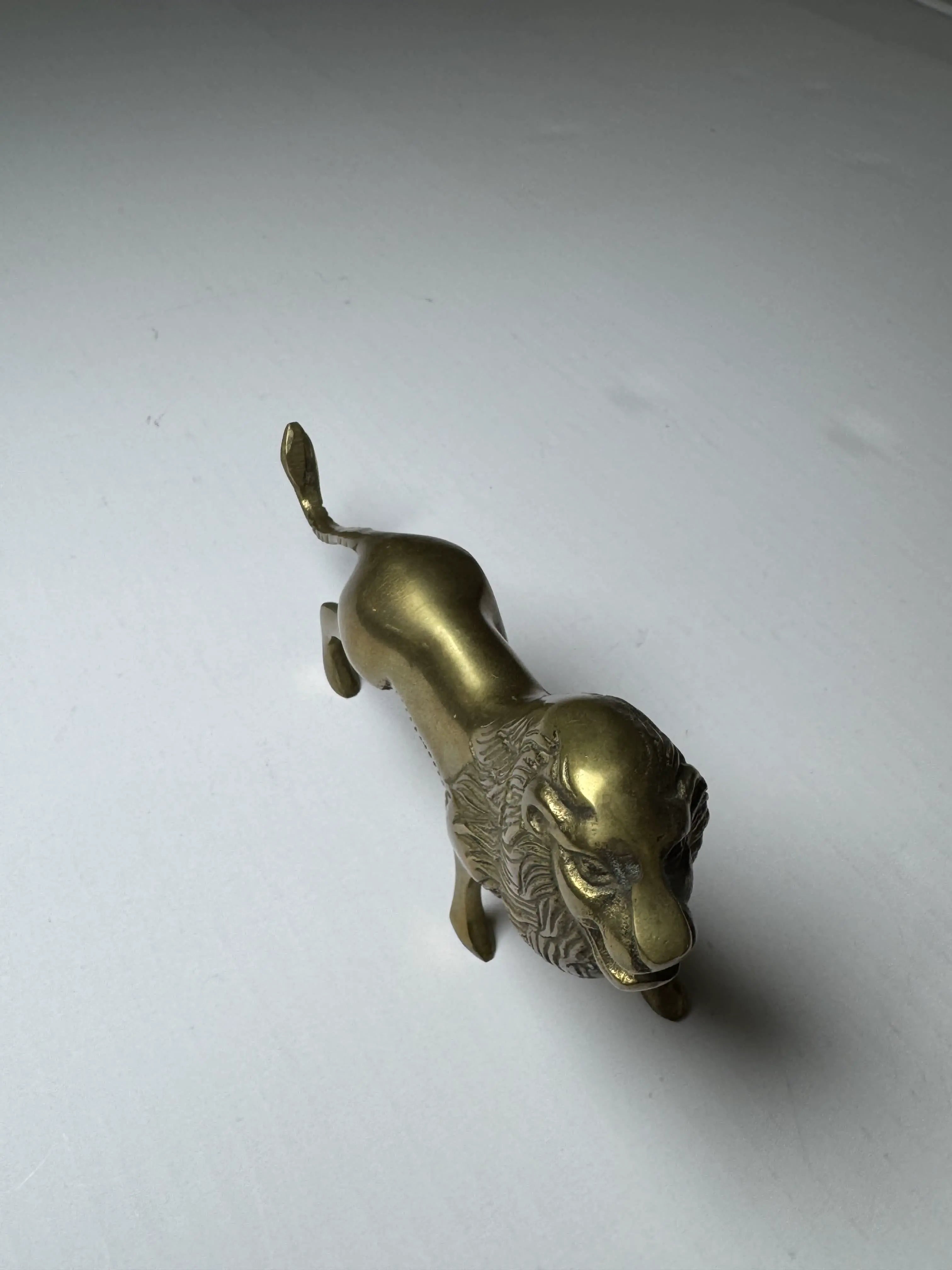 Brass Lion Figurine