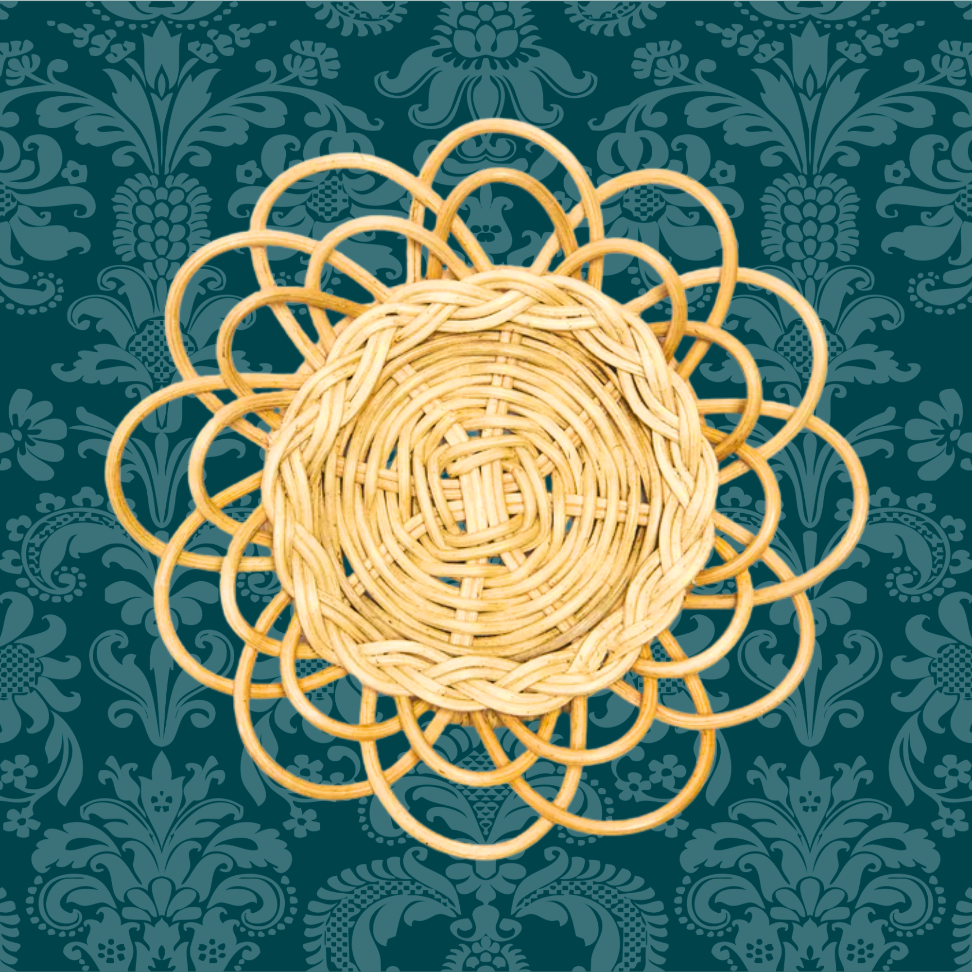 Rattan Bloom Plate Coaster