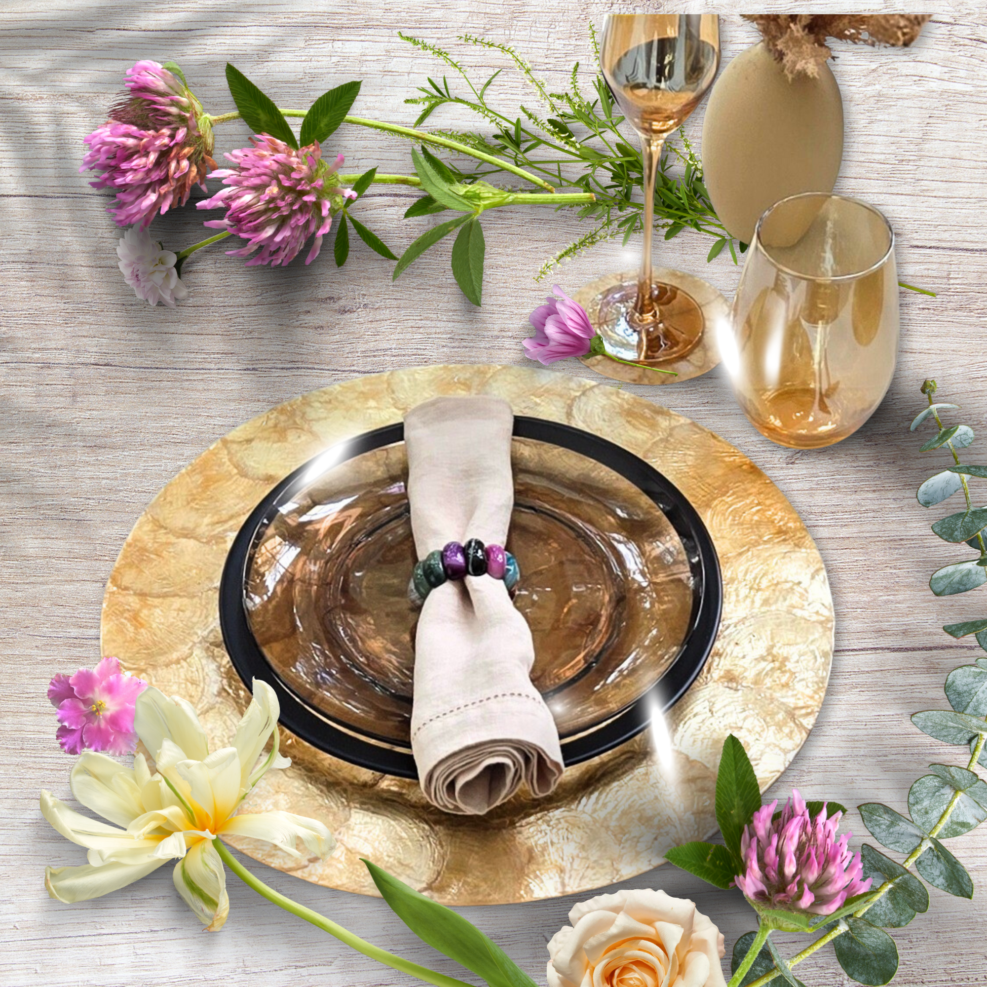 Pearl Capiz Plate Coaster