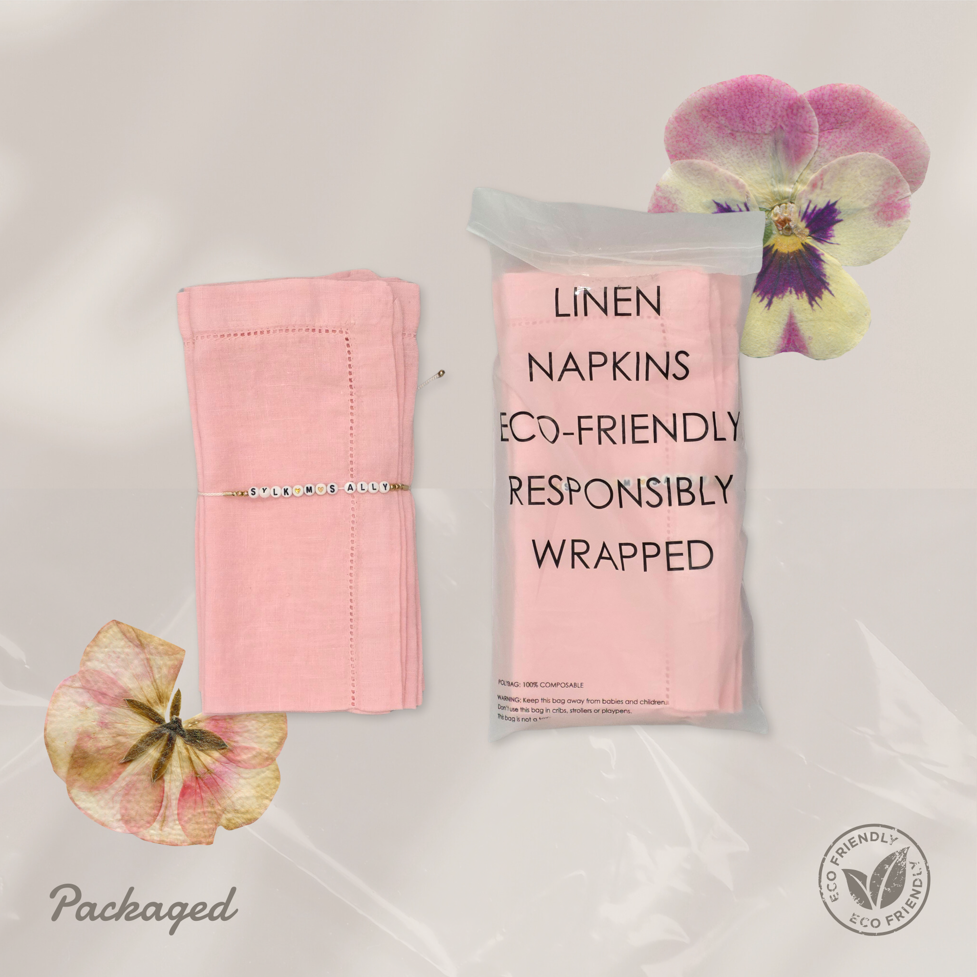 Pagoda Stitch Linen Napkin