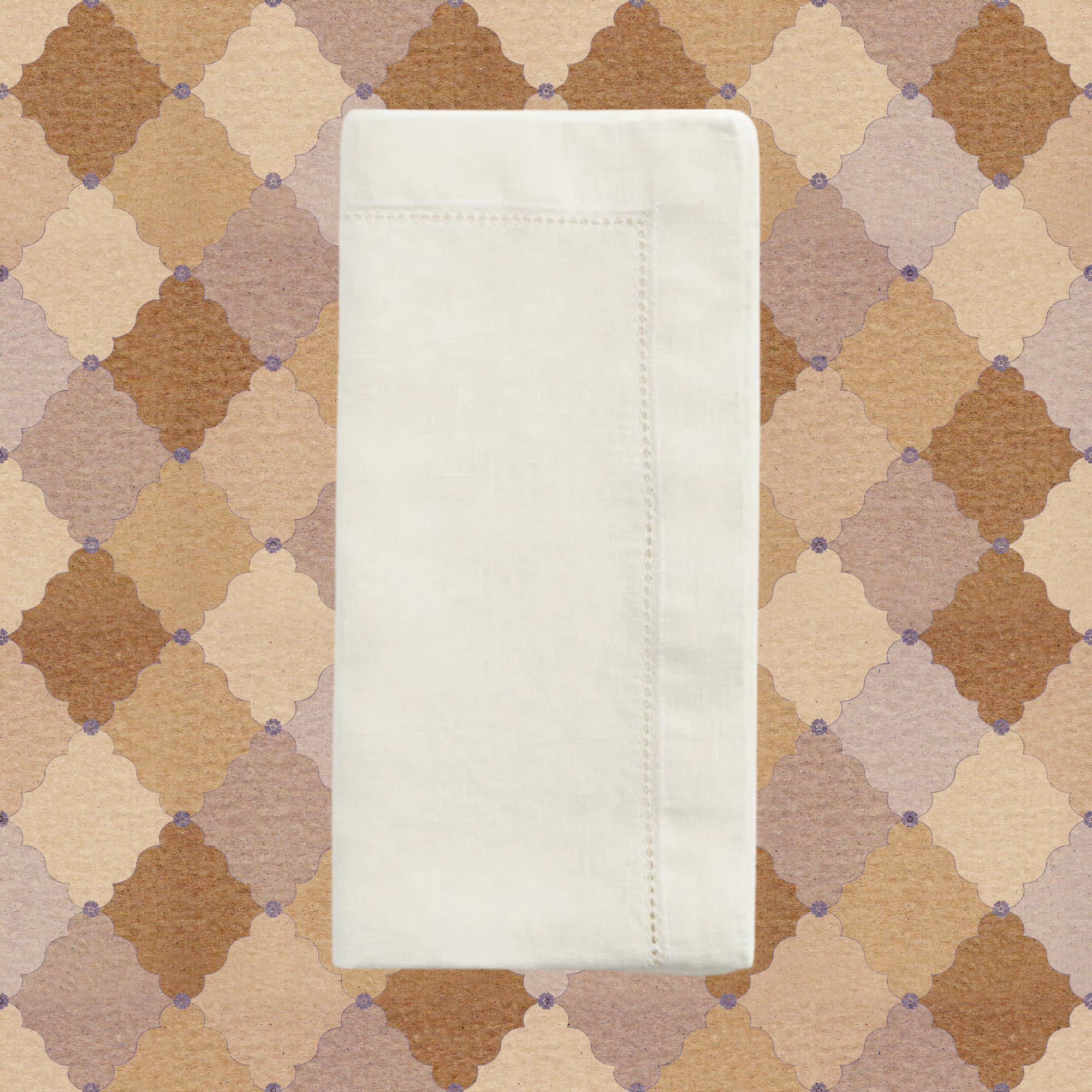 Pagoda Stitch Linen Napkin