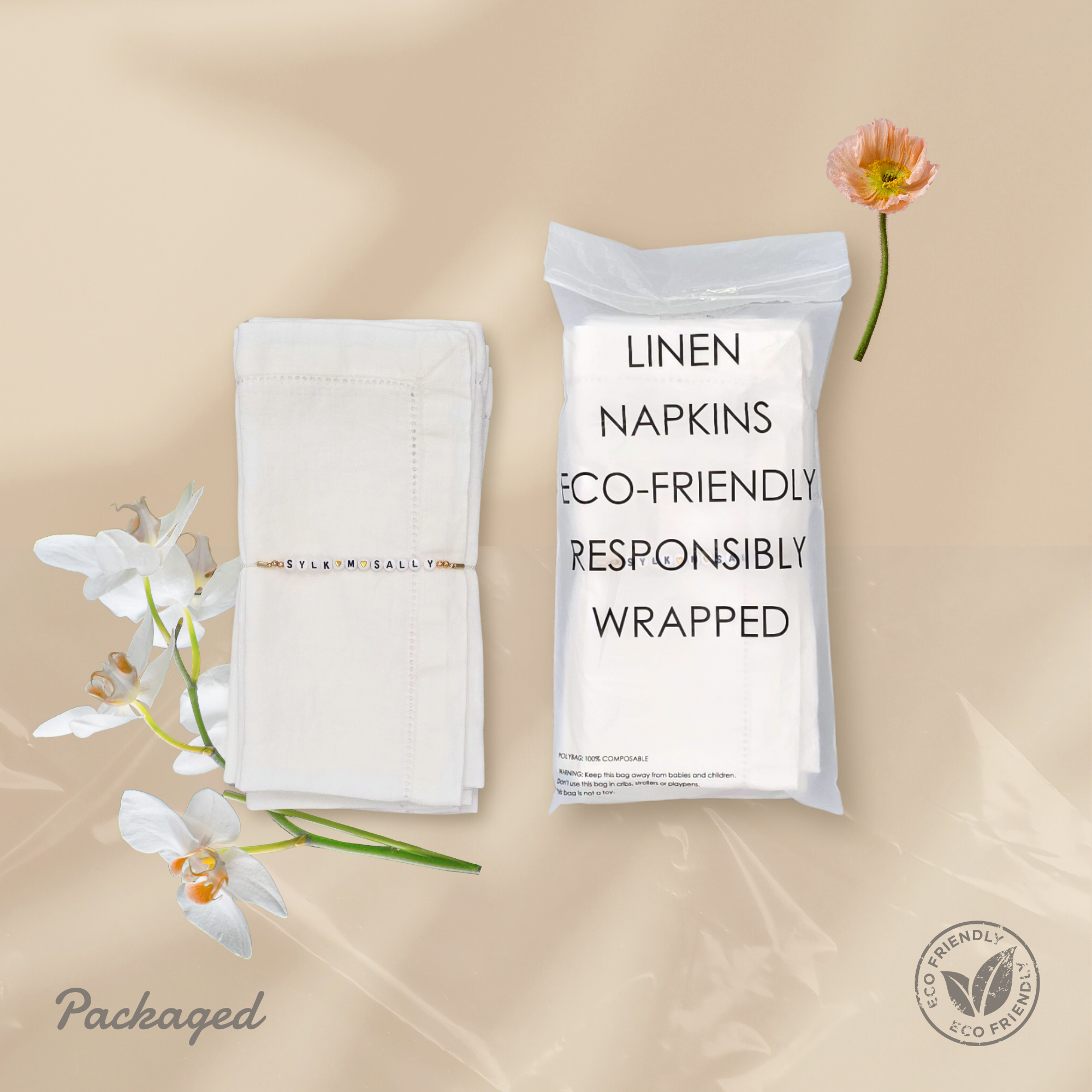 Pagoda Stitch Linen Napkin