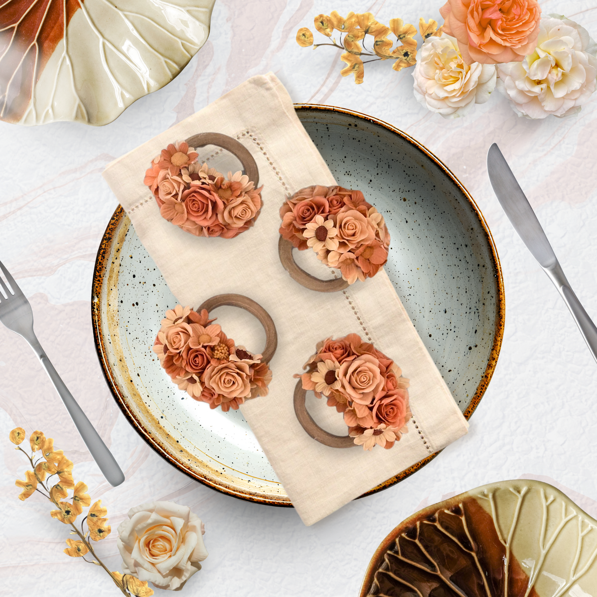 FlowerFusion Napkin Rings