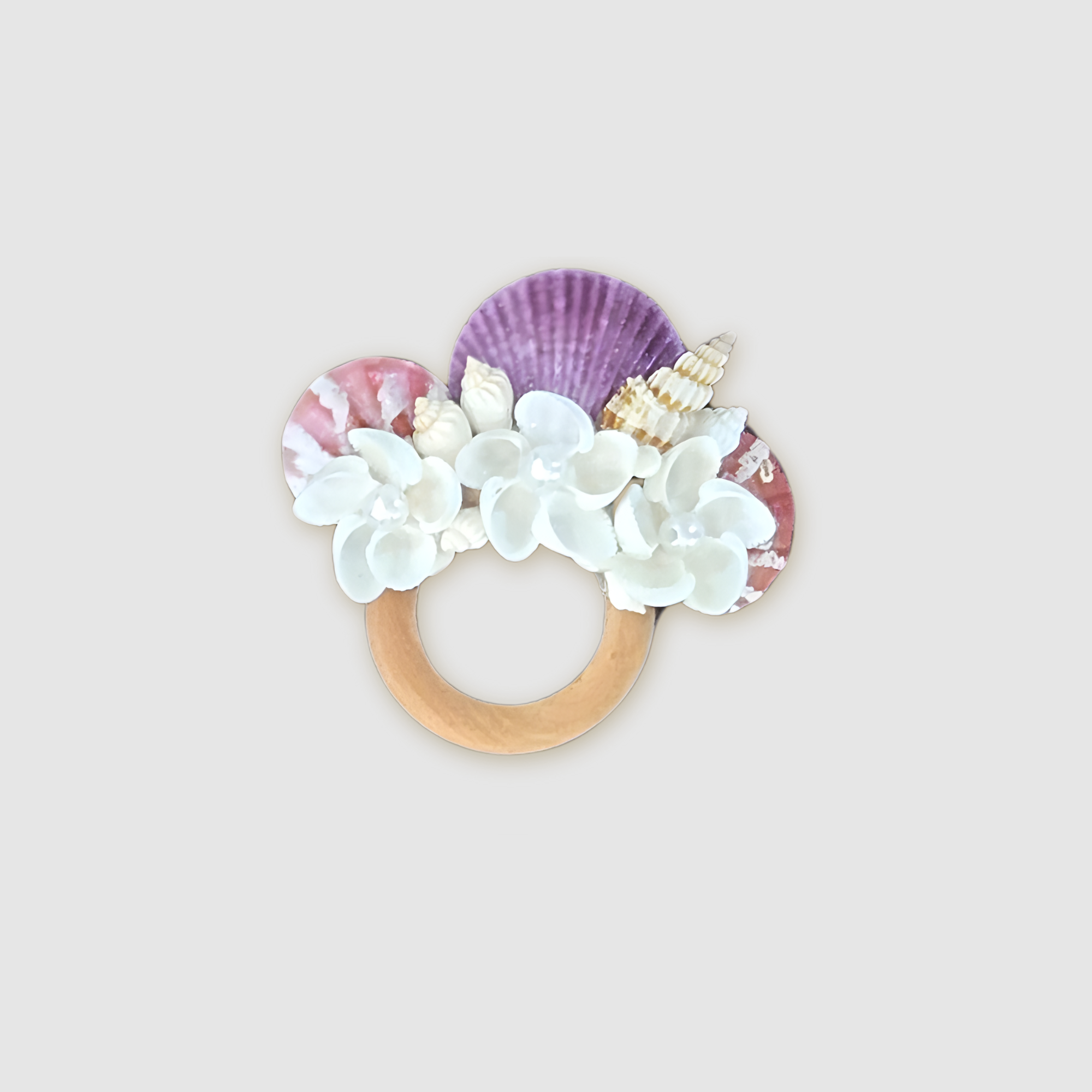 Seashell Magnolia Napkin Rings