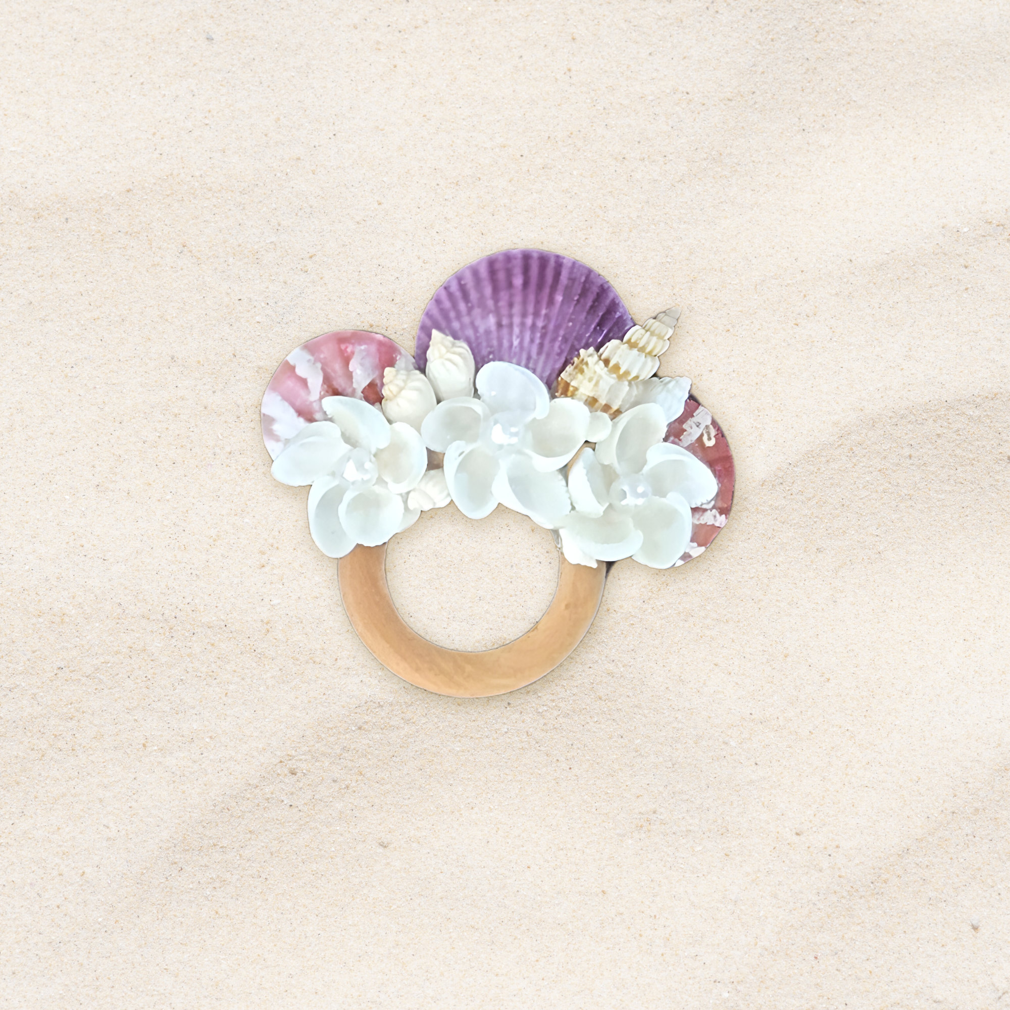 Seashell Magnolia Napkin Rings