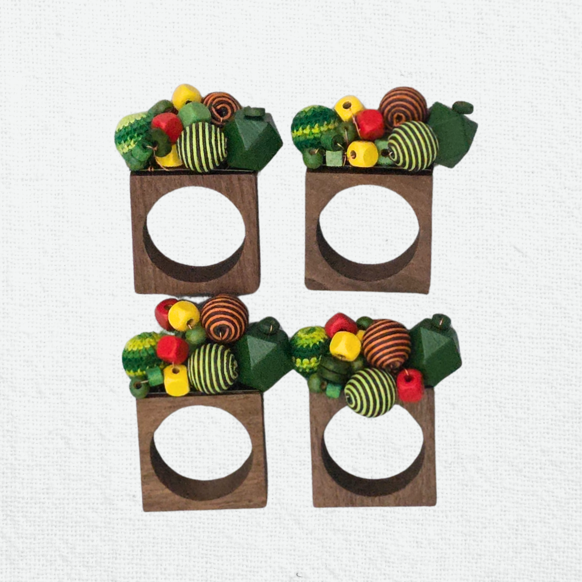 Timber Beads Napkin Rings