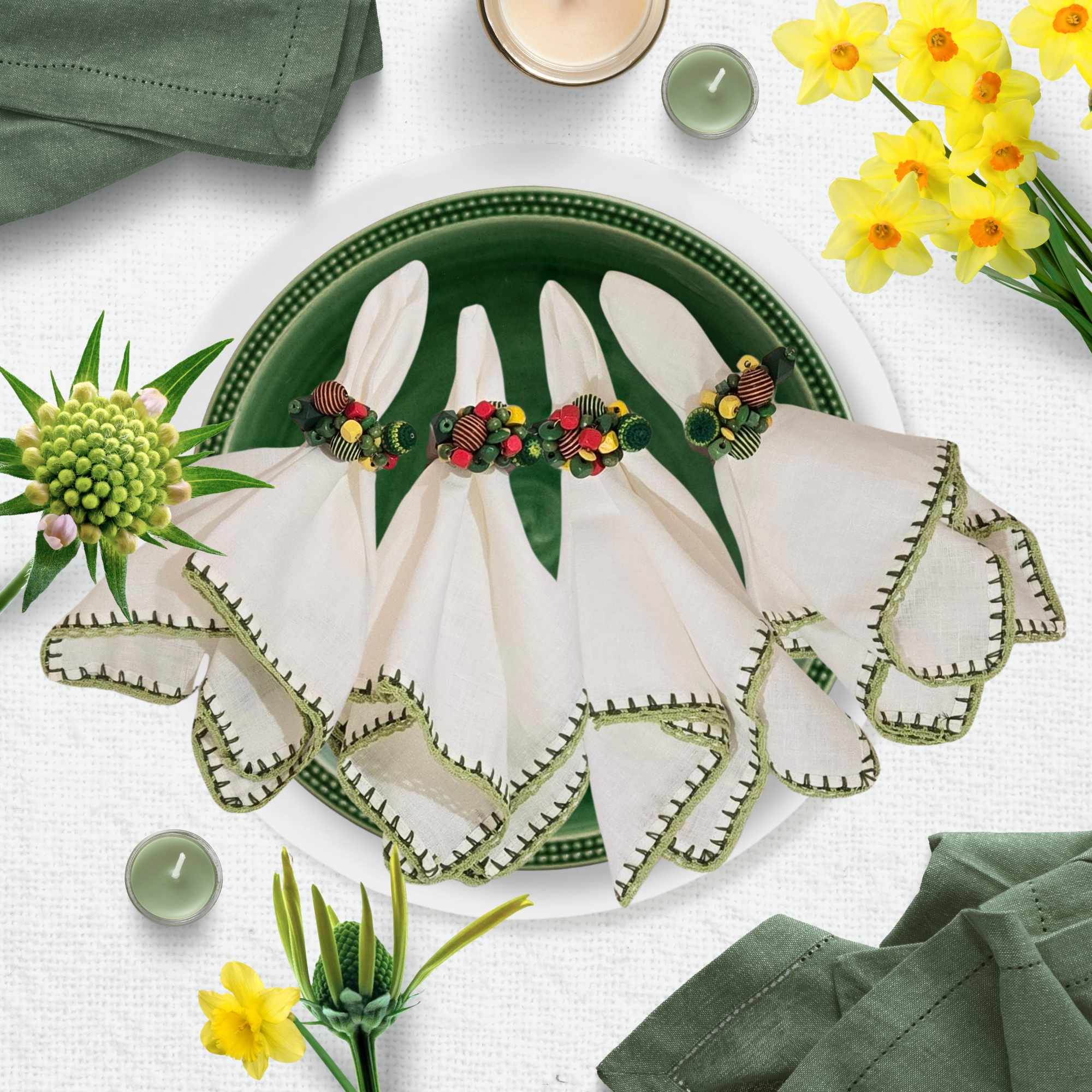 Timber Beads Napkin Rings